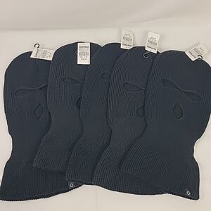 NWT Zumiez Balaclava Masks Black 5 Pack OS